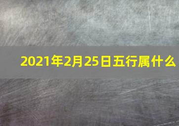 2021年2月25日五行属什么