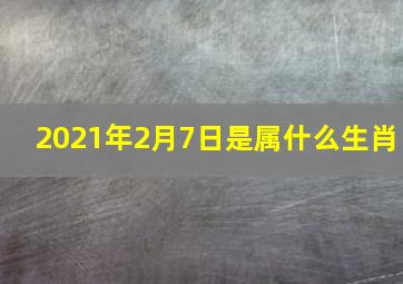 2021年2月7日是属什么生肖