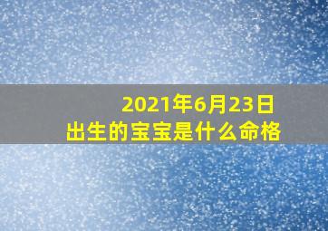 2021年6月23日出生的宝宝是什么命格