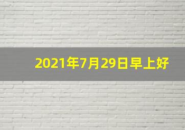 2021年7月29日早上好