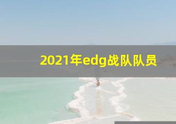 2021年edg战队队员