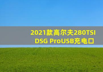 2021款高尔夫280TSI DSG ProUSB充电口