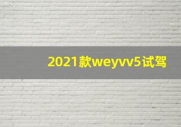 2021款weyvv5试驾