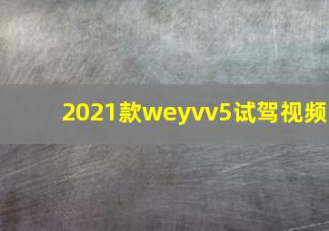 2021款weyvv5试驾视频