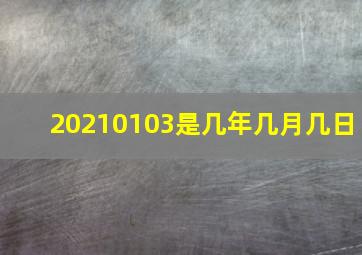 20210103是几年几月几日