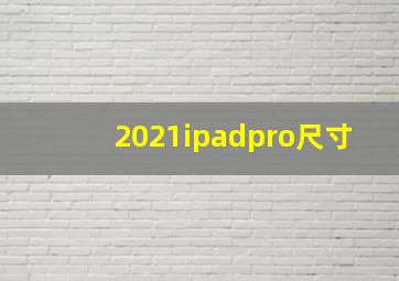 2021ipadpro尺寸