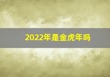 2022年是金虎年吗