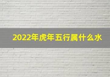 2022年虎年五行属什么水