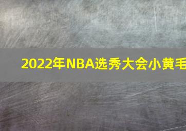 2022年NBA选秀大会小黄毛