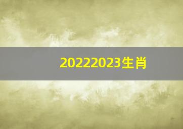 20222023生肖