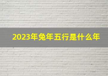 2023年兔年五行是什么年