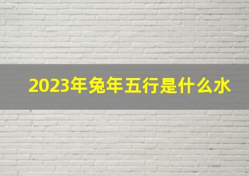 2023年兔年五行是什么水