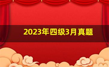 2023年四级3月真题