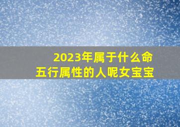 2023年属于什么命五行属性的人呢女宝宝