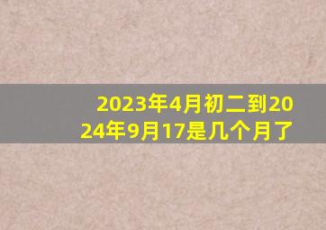 2023年4月初二到2024年9月17是几个月了