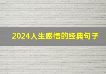 2024人生感悟的经典句子