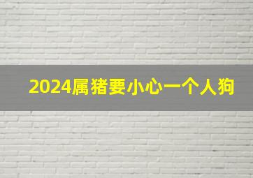 2024属猪要小心一个人狗