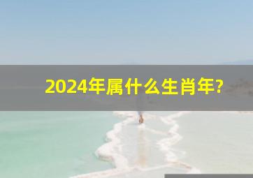 2024年属什么生肖年?