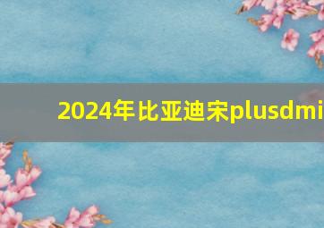 2024年比亚迪宋plusdmi