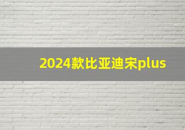 2024款比亚迪宋plus