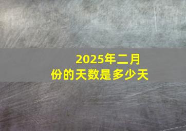 2025年二月份的天数是多少天