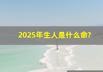 2025年生人是什么命?