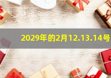 2029年的2月12.13.14号