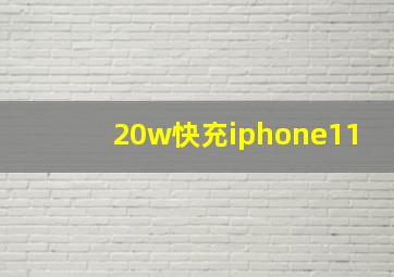 20w快充iphone11