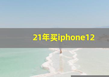 21年买iphone12