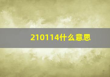 210114什么意思