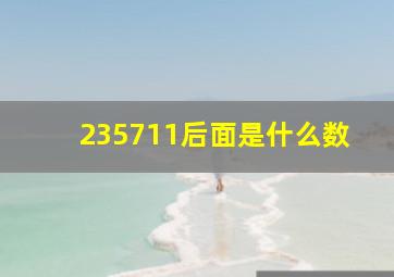 235711后面是什么数