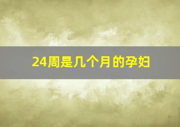 24周是几个月的孕妇