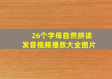 26个字母自然拼读发音视频播放大全图片