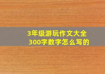 3年级游玩作文大全300字数字怎么写的