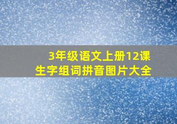 3年级语文上册12课生字组词拼音图片大全