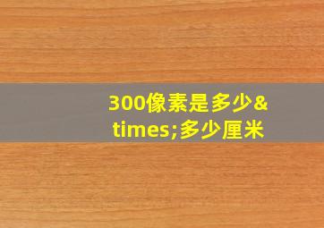 300像素是多少×多少厘米