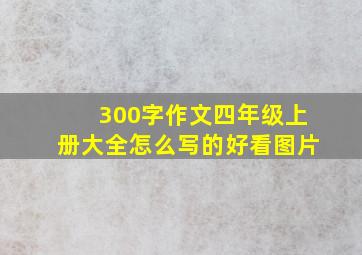 300字作文四年级上册大全怎么写的好看图片