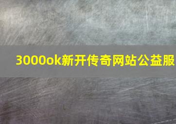 3000ok新开传奇网站公益服