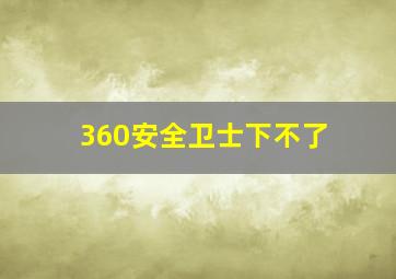 360安全卫士下不了