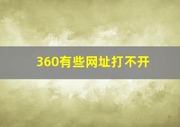 360有些网址打不开