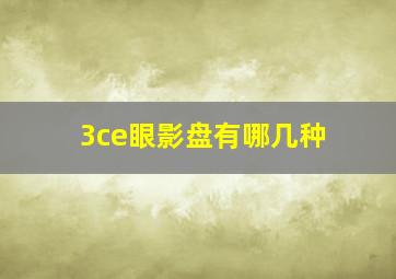 3ce眼影盘有哪几种