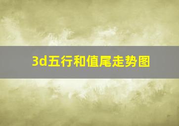 3d五行和值尾走势图