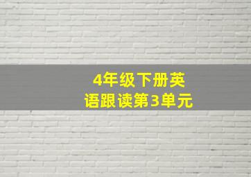 4年级下册英语跟读第3单元