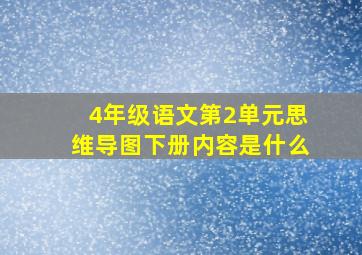 4年级语文第2单元思维导图下册内容是什么