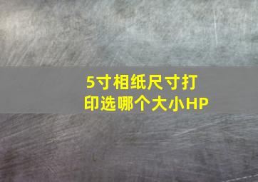 5寸相纸尺寸打印选哪个大小HP