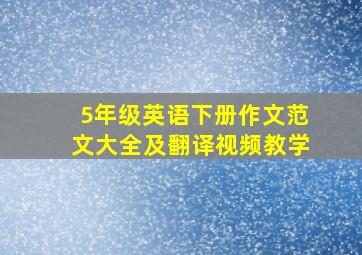 5年级英语下册作文范文大全及翻译视频教学