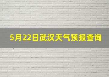 5月22日武汉天气预报查询