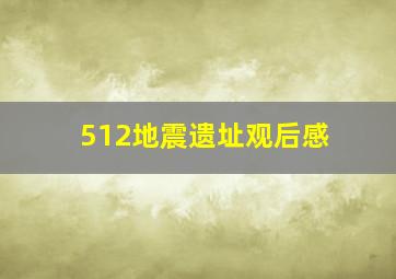 512地震遗址观后感