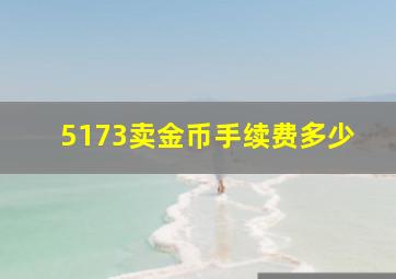 5173卖金币手续费多少