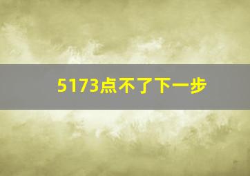 5173点不了下一步